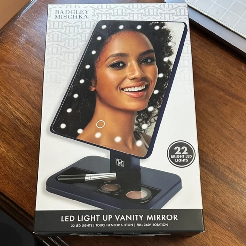 Badgley Mischka LED Light Up Vanity Mirror - Black